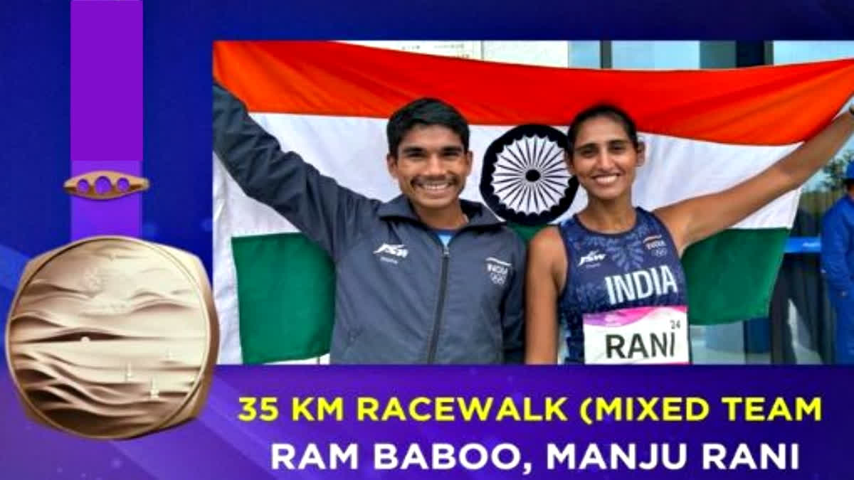 Asian Games: India win bronze medal in 35km race walk mixed team event;  equals its best ever show at Games