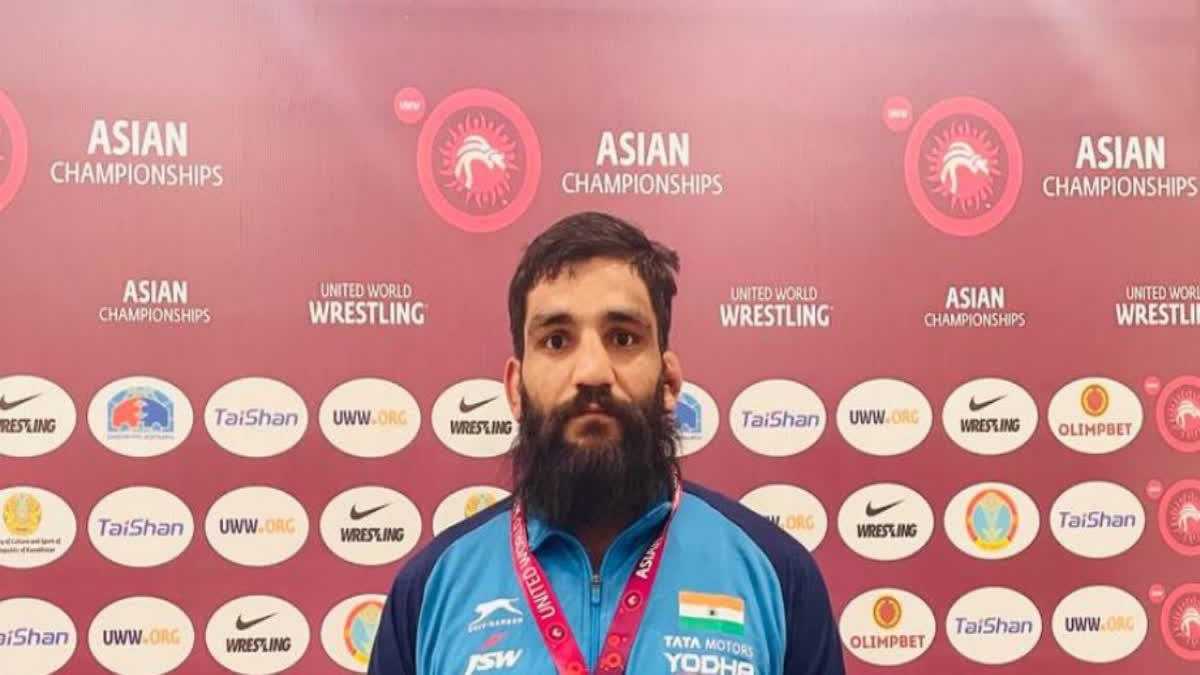 Sunil Kumar has secured the bronze medal in the Men's Greco-Roman 87kg beating Kyrgyzstan’s Atabek Azisbekov.