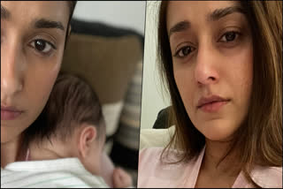 Actor Ileana D'Cruz has recently been treating her fans with adorable glimpses of her two-month-old baby, son Koa Phoenix Dolan, and of the fun time the mother-son duo is having. In the early hours of Wednesday, the new mom shared a photo with her son but this time, Ileana was not happy. She looked strained in the photo as her baby boy was 'hurting'.