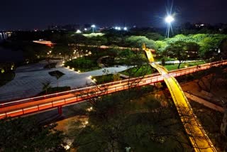 Lake front Park near Hussain Sagar in hyderabad