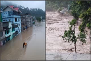 Sikkim  Flash Flood In Sikkim  സിക്കിമില്‍ മേഘവിസ്‌ഫോടനവും മിന്നല്‍ പ്രളയവും  43 പേര്‍ക്കായി തെരച്ചില്‍  സിക്കിമിലെ വെള്ളപ്പൊക്കത്തില്‍ വന്‍ നാശനഷ്‌ടം  ടീസ്‌ത നദി കരകവിഞ്ഞു  മുഖ്യമന്ത്രി പിഎസ് തമാങ്