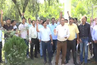 Patwar Kanungo Sangh protest in Una