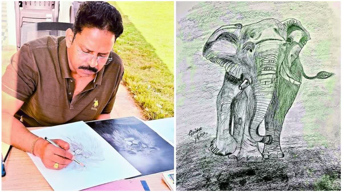 Wanaparthy SP Giridhar Excels In painting