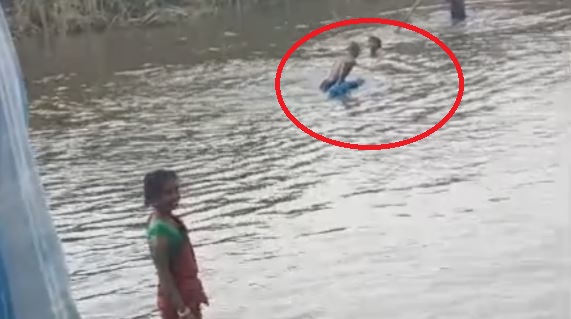 caught the crocodile thinking it was a fish and chewed her hand, watch the video