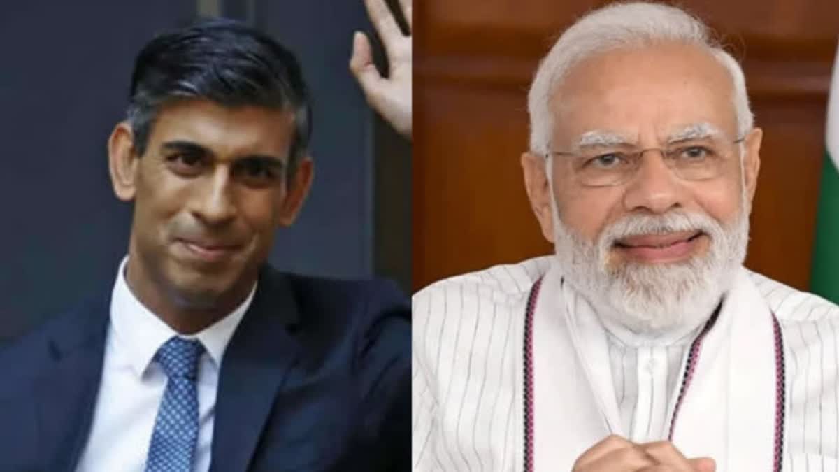 PM Modi and Rishi Sunak hold talks  Israel Hamas conflict  Narendra Modi and Rishi Sunak  Rishi Sunak Phone Call  Rishi Sunak  നരേന്ദ്ര മോദിയുമായുമായി ചർച്ച നടത്തി ഋഷി സുനക്  ഋഷി സുനക്  പ്രധാനമന്ത്രി നരേന്ദ്ര മോദി  ഋഷി സുനകിനെ അഭിനന്ദിച്ച് പ്രധാനമന്ത്രി  ഇസ്രയേൽ ഹമാസ് യുദ്ധം