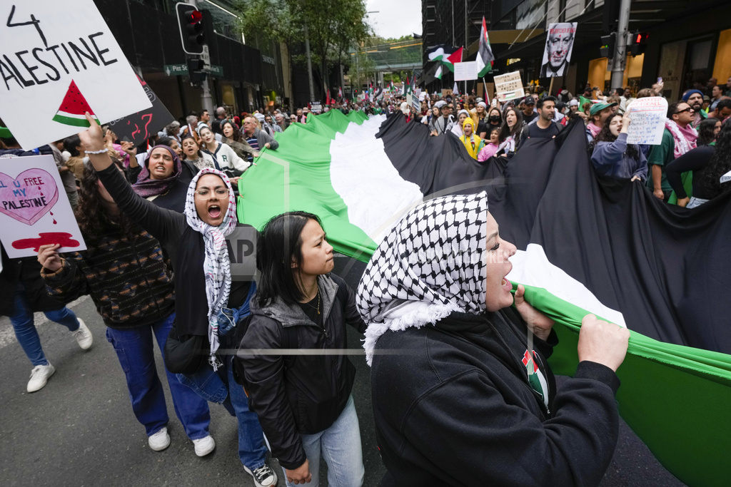 pro-Palestinian rally in Sydney, Australia