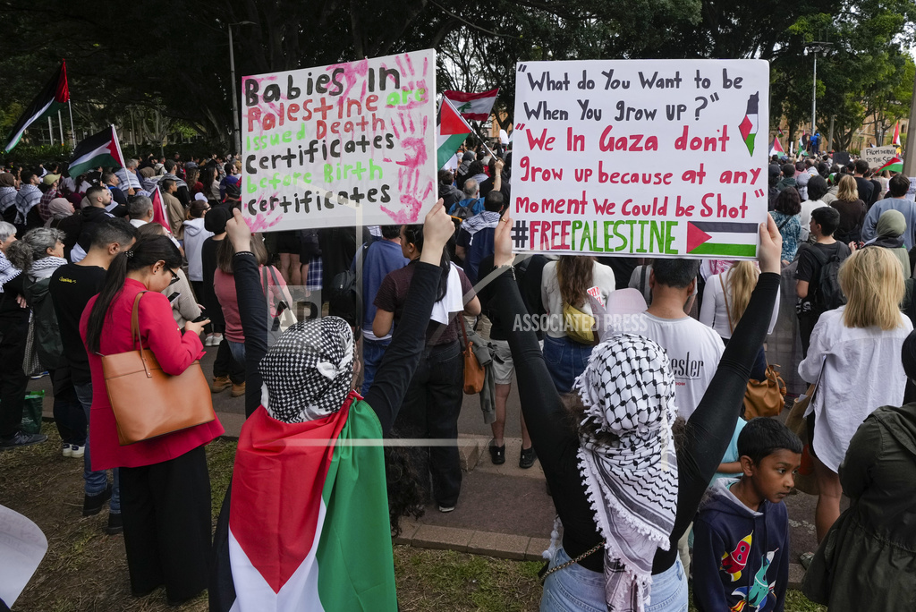 pro-Palestinian rally in Sydney, Australia