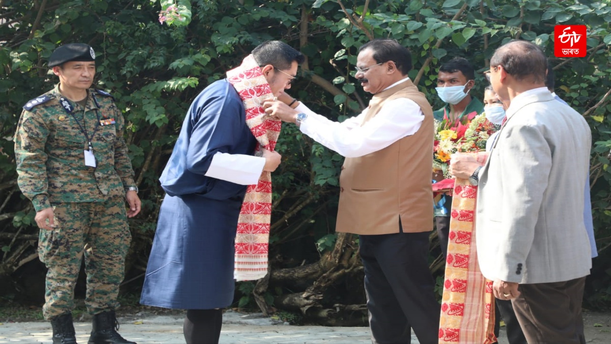 Minister Chandra Mohan Patowary welcomed the King of Bhutan