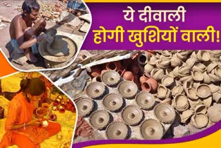 potters making lamps for Diwali 2023