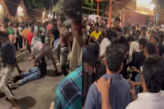 അടിയോടടി  Youth Clashes At Manaveeyam Veedhi  ഡാന്‍സ്‌ കളിക്കുന്നതിനെ ചൊല്ലി തര്‍ക്കം  മാനവീയം വീഥിയില്‍ യുവാക്കള്‍ തമ്മില്‍ കൂട്ടയടി  Youth Clashes At Manaveeyam Veedhi  Manaveeyam Veedhi In Thiruvananthapuram  മാനവീയം വീഥി  യുവാക്കൾ തമ്മിൽ കൂട്ടയടി  kerala news updates  latest news in kerala  news today