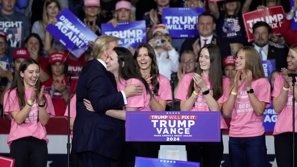 Donald Trump claims he will be the 'protector' of women, despite using sexist language and campaigning alongside allies who promote outdated gender views.