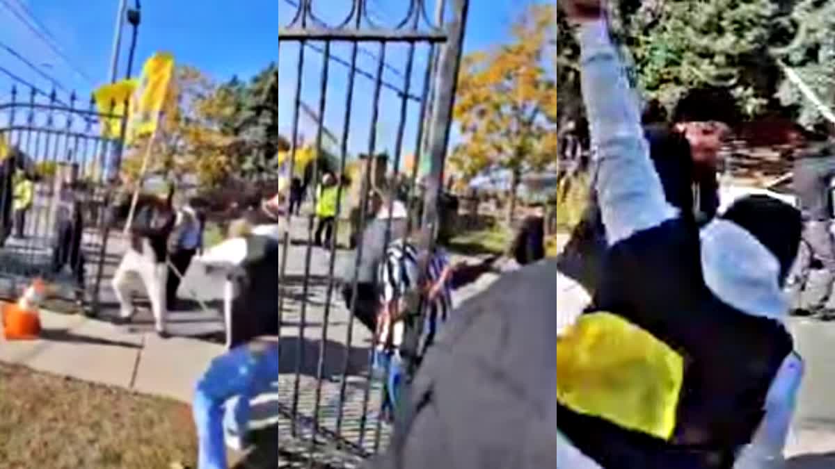 CANADA HINDU TEMPLE ATTACK BY PRO KHALISTANI MOB IN BRAMPTON