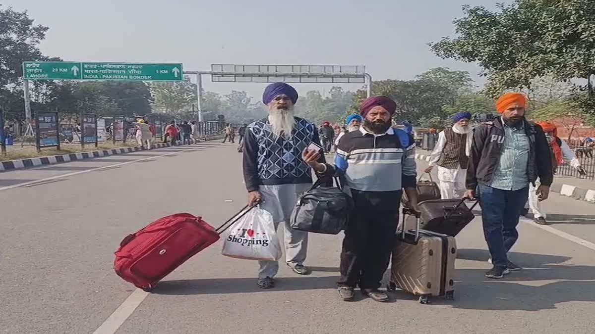 Sikh pilgrims  celebrate the birth anniversary of Sri Guru Nanak Dev Ji returned back.