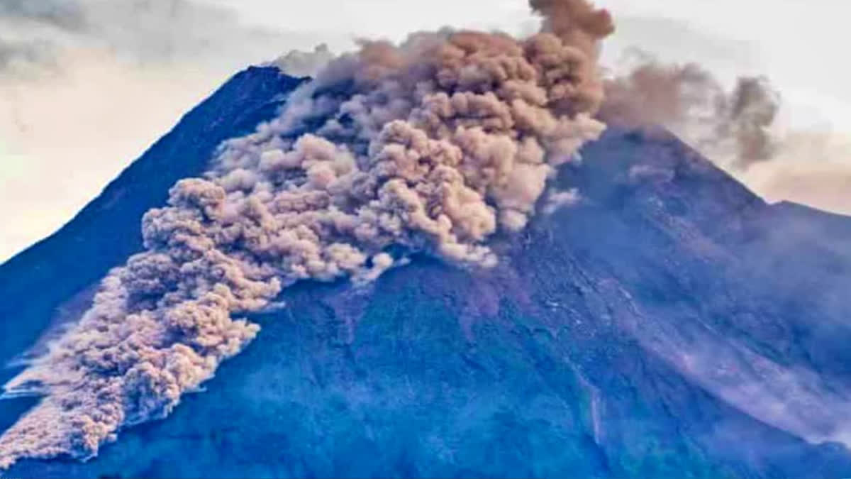 MOUNT MERAPI VOLCANO INDONESIA ERUPTS