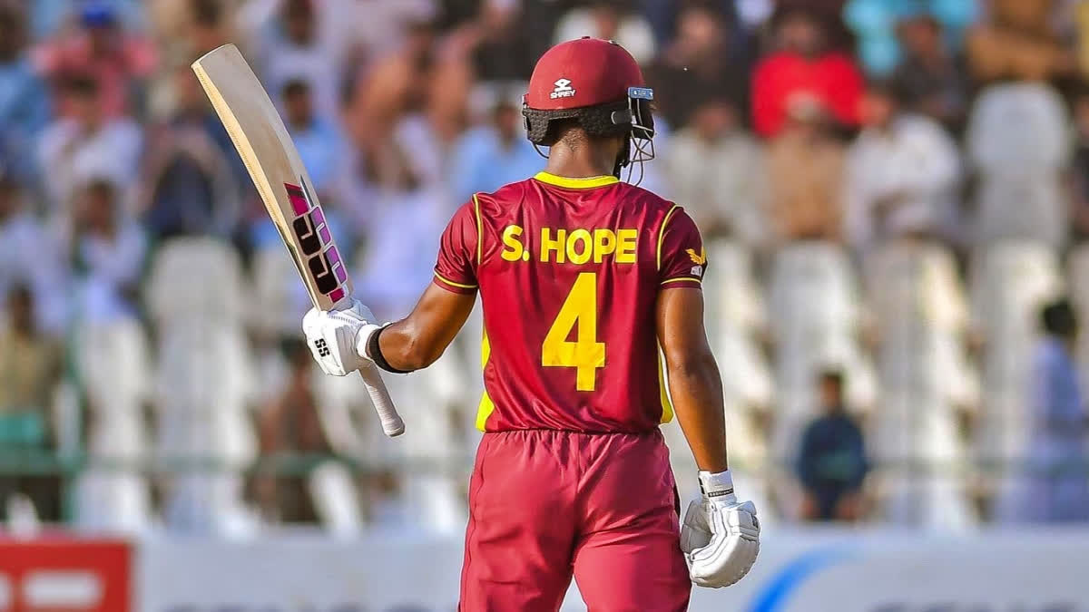 West Indies captain Shai Hope became the overall third-fastest and the joint-fastest West Indies player to score 5000 ODI runs with his quickfire century against England in the first match of the three-match series in Antigua on Sunday.