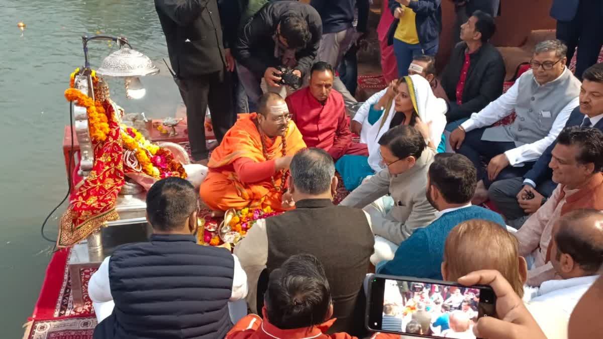 CM Dhami performed Ganga Aarti in Haridwar