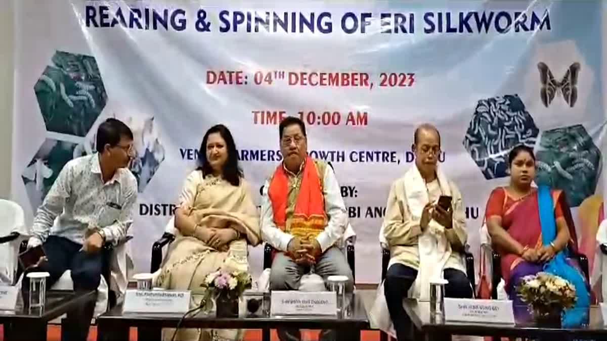 workshop on spinning of eri silkworm