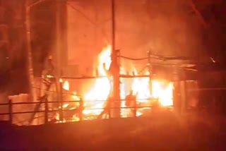 massive fire near new bridge of nagaon