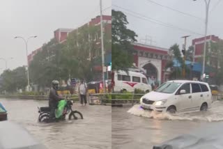 Heavy rains lash Chennai and nearby districts  തമിഴ്‌നാട്ടിൽ അതീവ ജാഗ്രത നിർദേശം  തമിഴ്‌നാട്ടിൽ കനത്ത മഴ  മിഷോങ് ചുഴലിക്കാറ്റ്  ചെന്നൈയിലും സമീപ ജില്ലകളിലും കനത്ത മഴ  ട്രെയിൻ വിമാന സർവീസുകൾ റദ്ദാക്കി  ചെന്നൈയിലും സമീപ ജില്ലകളിലും വെള്ളപ്പൊക്കം  വെള്ളപ്പൊക്കം  ചെന്നൈ തീരത്തെ മിഷോങ് ചുഴലിക്കാറ്റ്  ചുഴലിക്കാറ്റ്  Heavy rains lash Chennai and nearby districts  Heavy rain in Chennai  Heavy rains continued to pound in Tamilnadu  CHENNAI CYCLONE MICHAUNG TRAIN SERVICES CANCELLED  tamil nadu weather update  stagnant water in chennai  stagnant water in tamil nadu  Chennai airport operations were suspended  Chennai rains