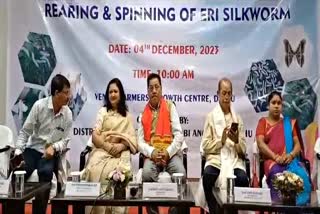 workshop on spinning of eri silkworm