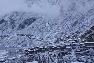 FRESH SNOWFALL IN NITI VALLEY OF CHAMOLI DISTRICT OF UTTARAKHAND