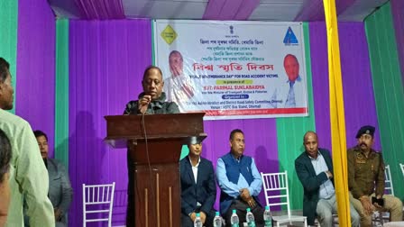 ROAD SAFETY AWARENESS CAMPAIGN by MINISTER PARIMAL SHUKLABAIDYA IN MAJULI