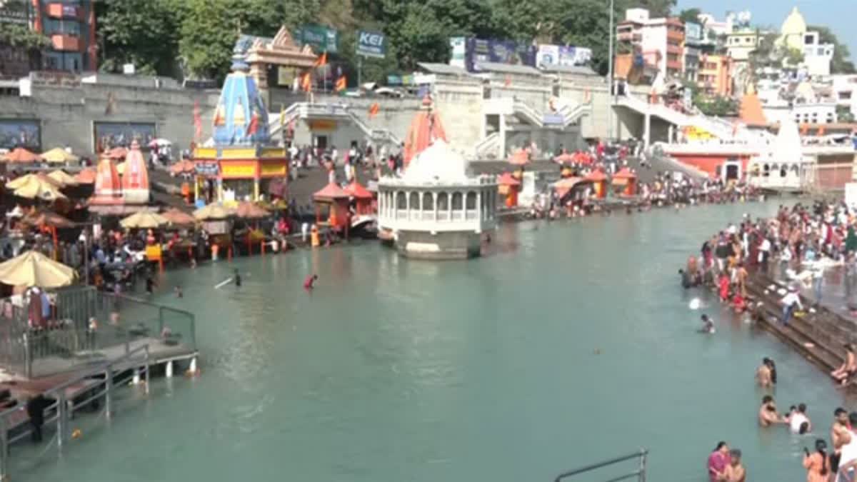 Ganga water in Haridwar