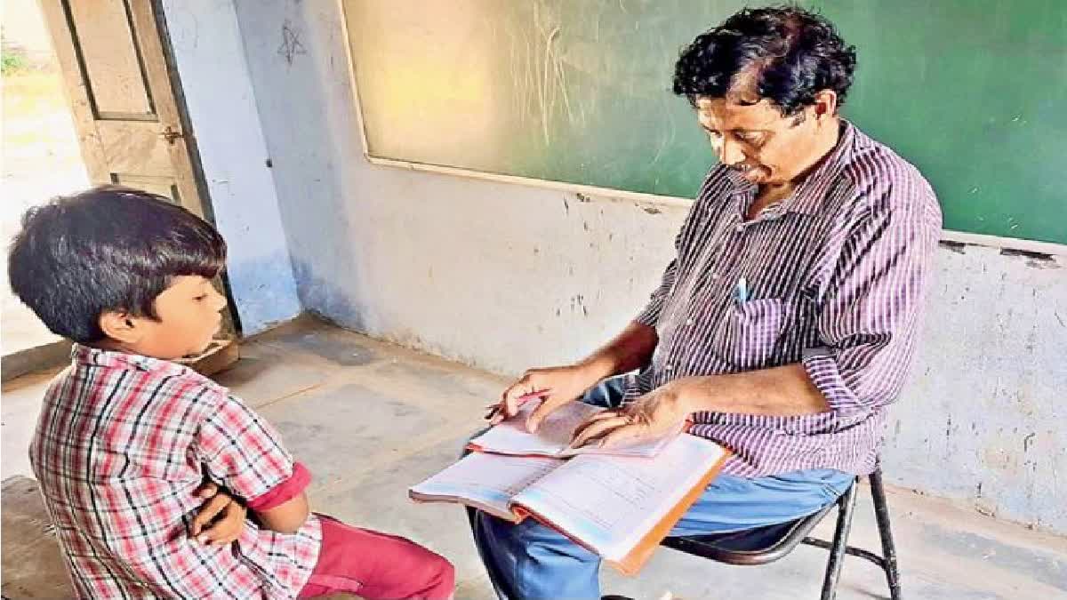 One Student and One Teacher In Warangal School