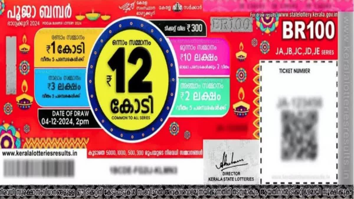 Kerala Pooja Bumper Lottery 2024 Result