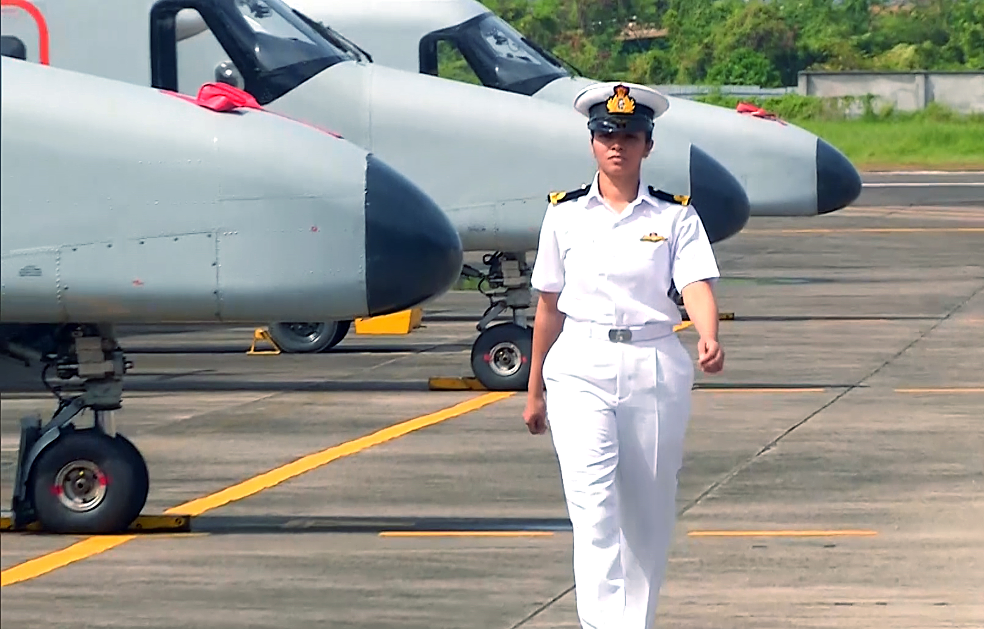 Sub-Lieutenant Shivangi became the first-ever woman pilot in the Indian Navy to steer a fixed-wing Dornier maritime reconnaissance aircraft.