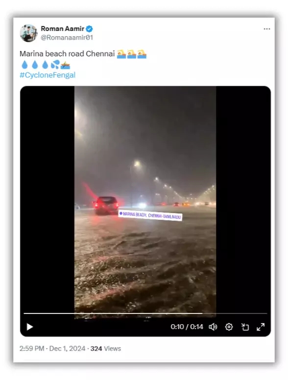 Fact Check: Chennai Marina Beach Inundated By Heavy Rainfall? No, The Video Is Months Old