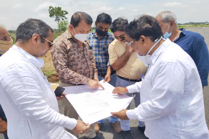 MLA Shailesh Pandey inspected airport