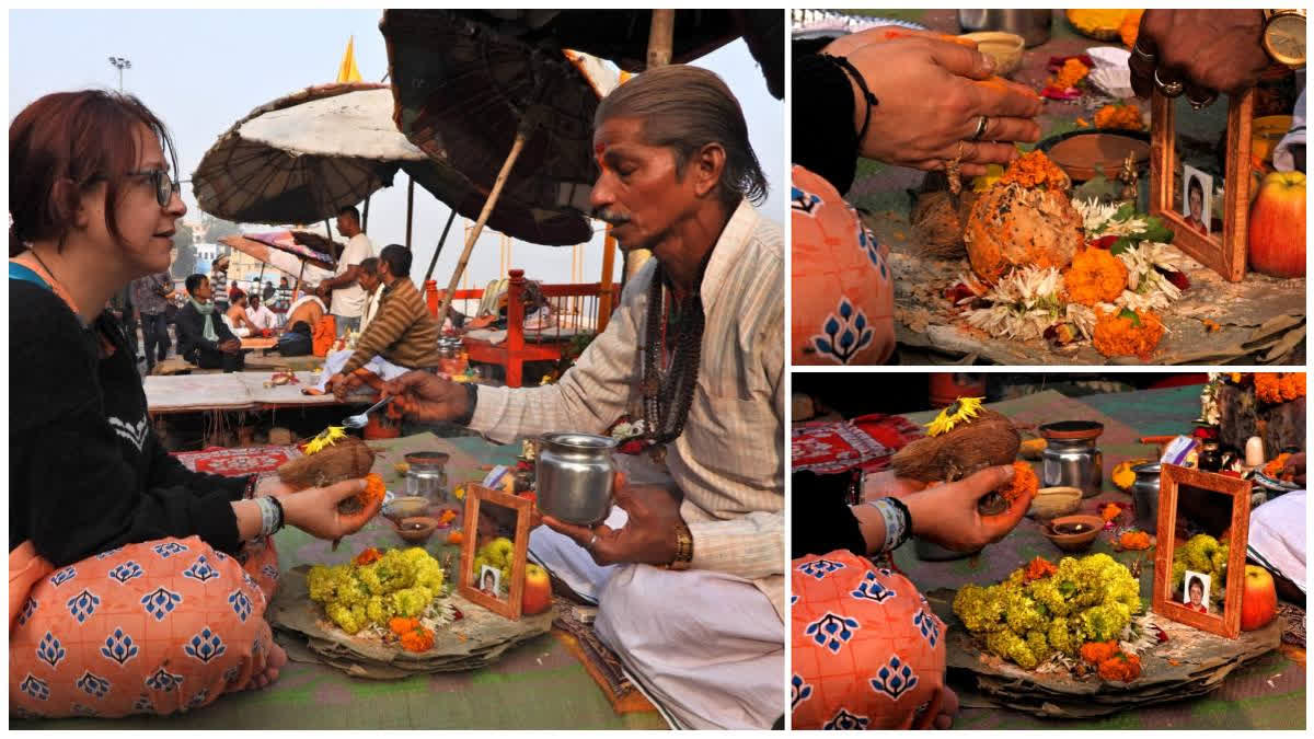 Italian woman performs last rites for dead mother in Varanasi to seek sense of closure