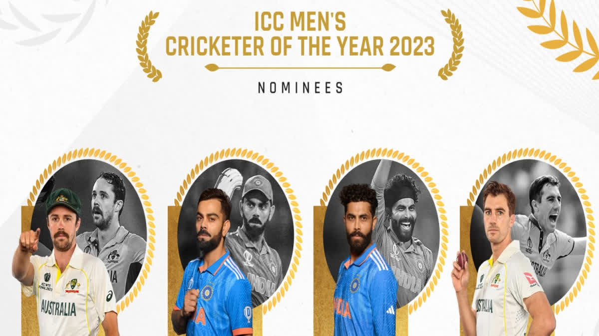 Virat Kohli and Ravindra Jadeja are nominated for the ICC Men's Cricketer of the Year award.