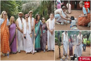Foreigners celebrated Pongal festival in Tamil Nadu
