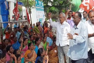 CPM_Senior_Leader_Madhu_Support_Anganwadi_Municipal_Workers