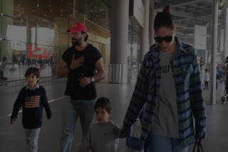 Saif return to Mumbai from Swiss vacay