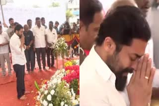 Suriya Visits Vijayakanth Memorial