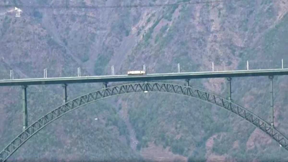 Trial run conducted over Chenab bridge