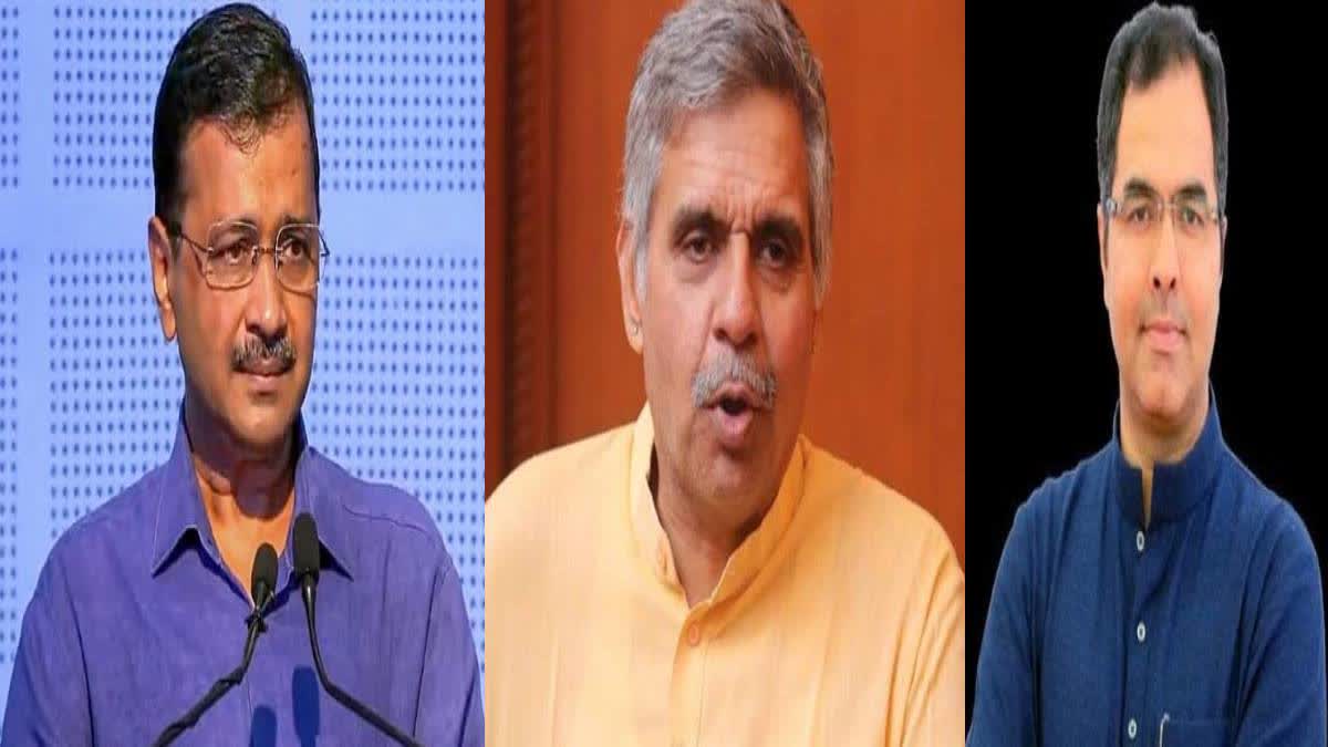 AAP's Arvind Kejriwal, Congress' Sandeep Dixit and BJP's Pravesh Verma