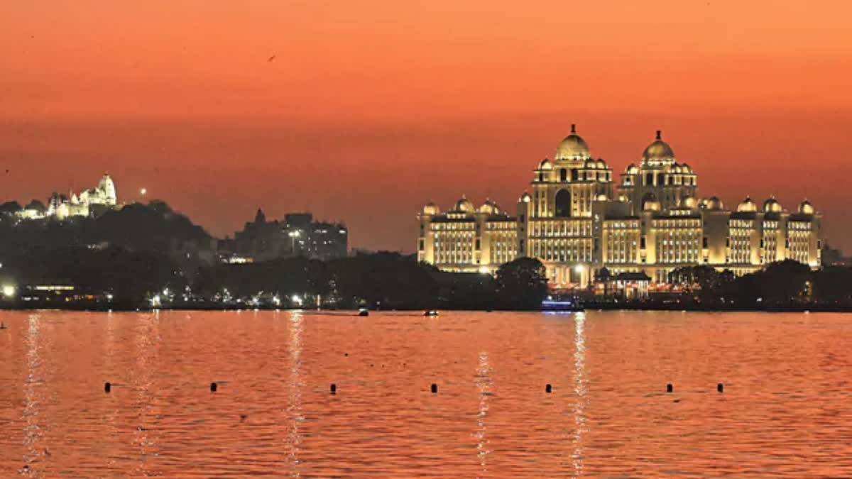 Hyderabad Sachivalayam Evening View Attracting Everyone