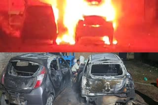 TWO CAR BURN IN GIRIDIH