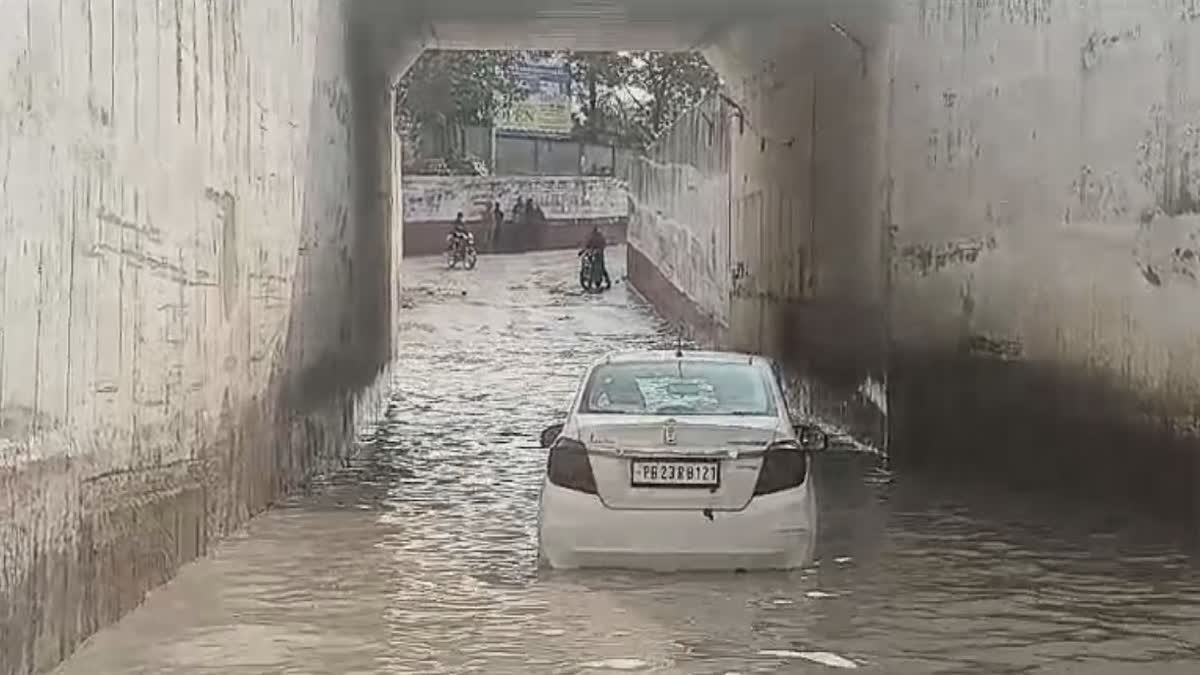 sultanpur lodhi under bridge over flow water, people worried