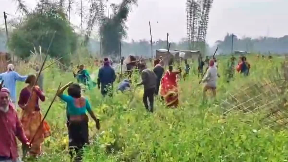 clash between two groups for land disputes in cachar