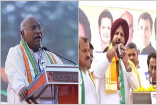 Congress President Mallikarjun Kharge and Punjab Pradesh Cong Committee Amarinder Singh Raja