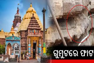 Crack in Jagannath Temple