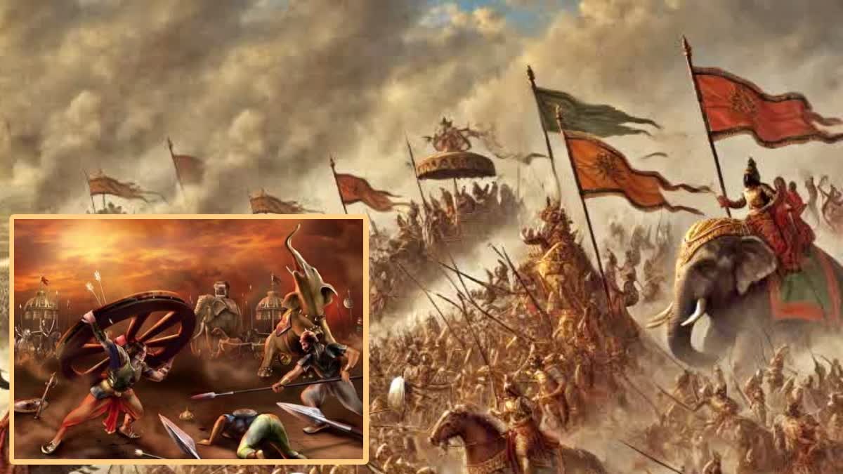 KURUKSHETRA WAR  KAURAVAS AND PANDAVAS  KARNA AND ARJUNA  MAHABHARATA KURUKSHETRA WAR