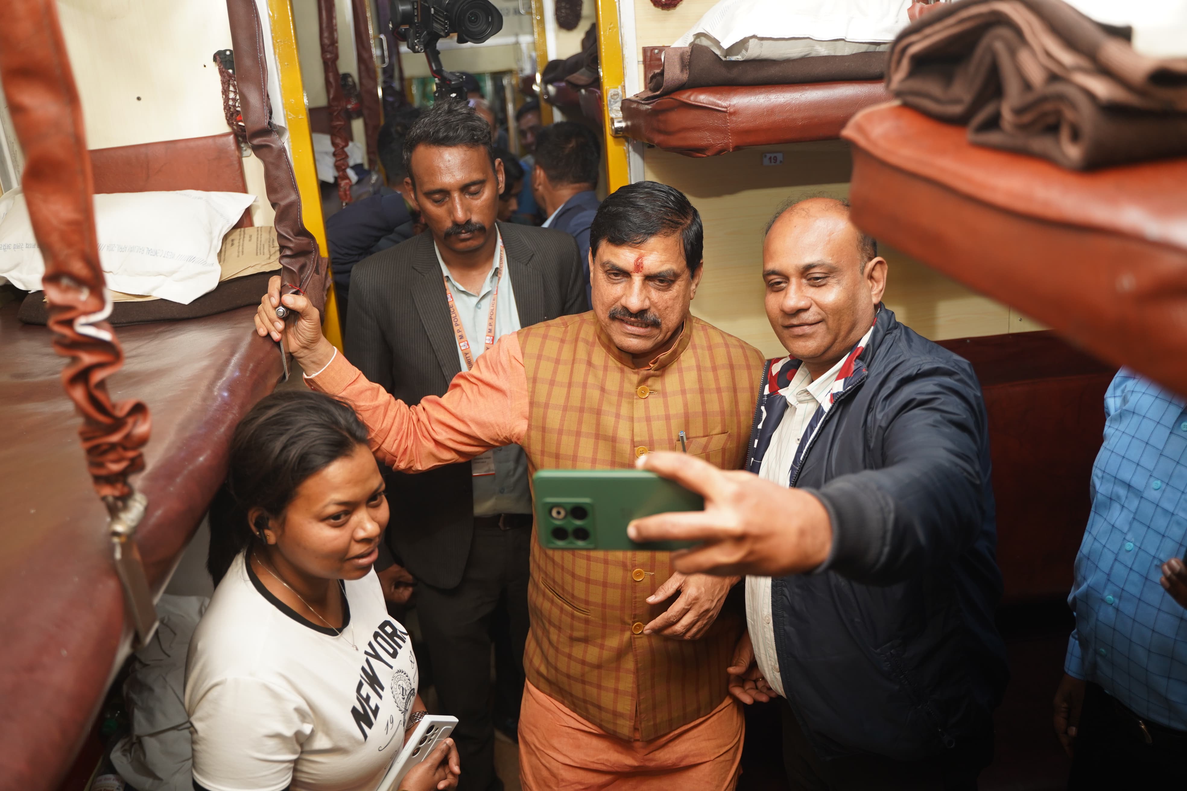 CM Mohan yadav in intercity express