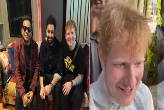 ed sheeran meet ar rahman and enjoys desi special head massage