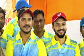 singer Dikshu Sharma kussum koilash and others take part in Friendly cricket tournament at naharkatia